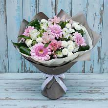 Букет цветов из:  Герберы, Альстромерии и Хризантемы #REPLACE_PRED# Борзе