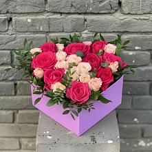 Цветочная композиция из Розы в коробке в Борзе
