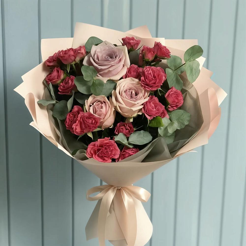 Букет цветов из: Гвоздики и Розы в Борзе