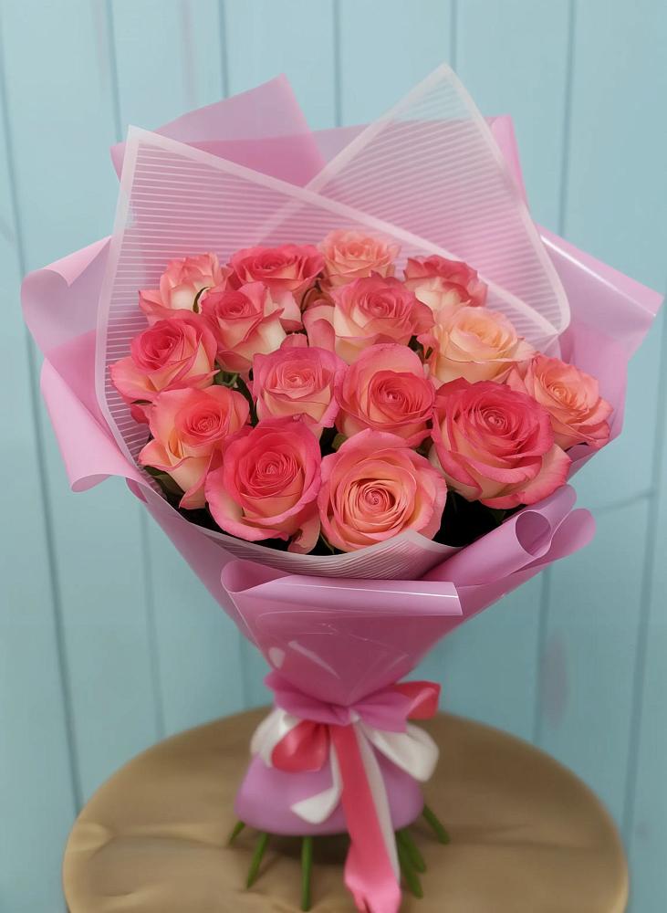 Букет 15 Розовых роз Равель в Борзе