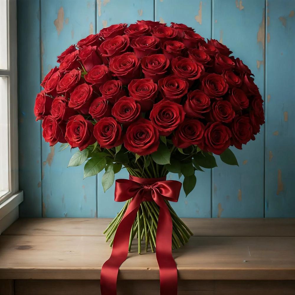 Букет Красные розы Блэк Меджик в Борзе