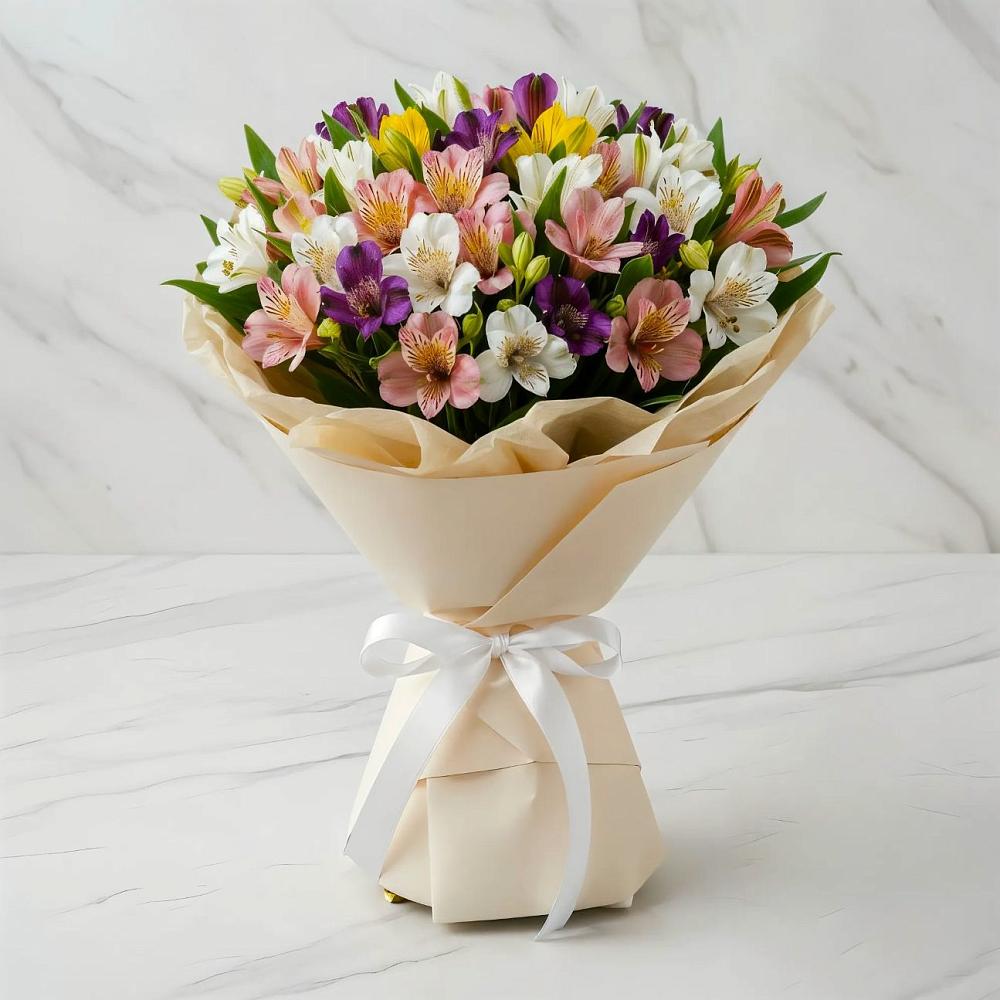 Букет цветов из: Альстромерии в Борзе