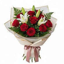 Букет цветов из:  Лилии и Розы в Борзе