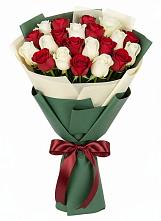 Букет Микс из красных и белых роз #REPLACE_PRED# Борзе