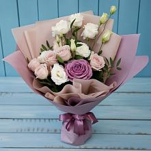 Букет цветов из:  Розы и Лизиантусы в Борзе
