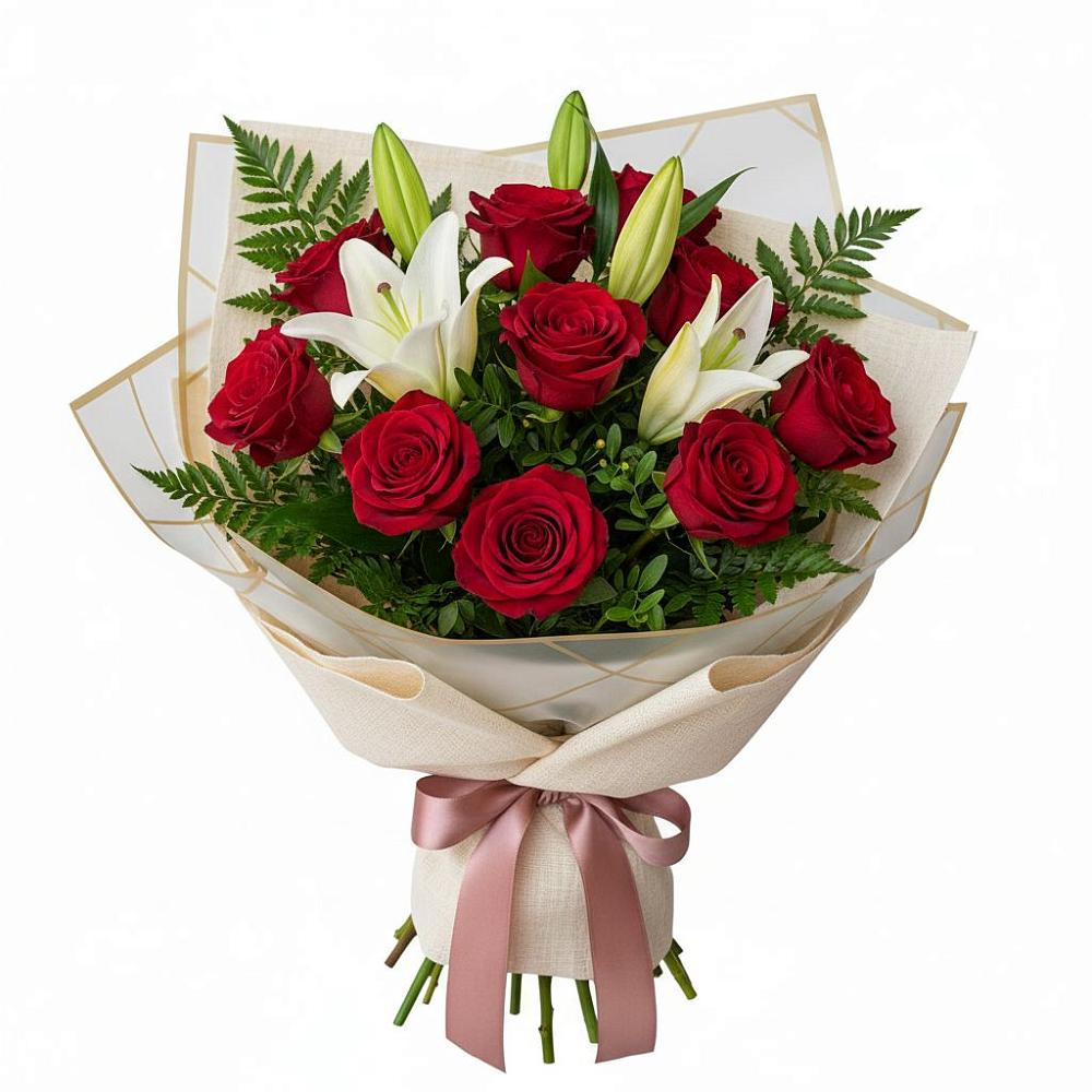 Букет цветов из: Лилии и Розы в Борзе