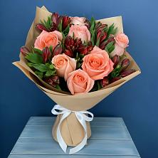 Букет цветов из:  Розы и Альстромерии в Борзе