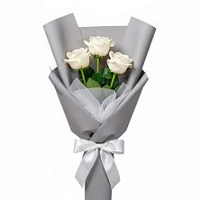 Букет 3 белые розы в Борзе