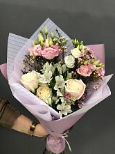 Букет цветов из:  Альстромерии, Розы и Лизиантусы #REPLACE_PRED# Борзе