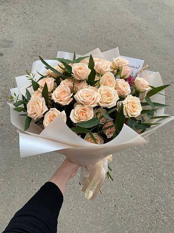 Букет Кремовые розы Латте в Борзе