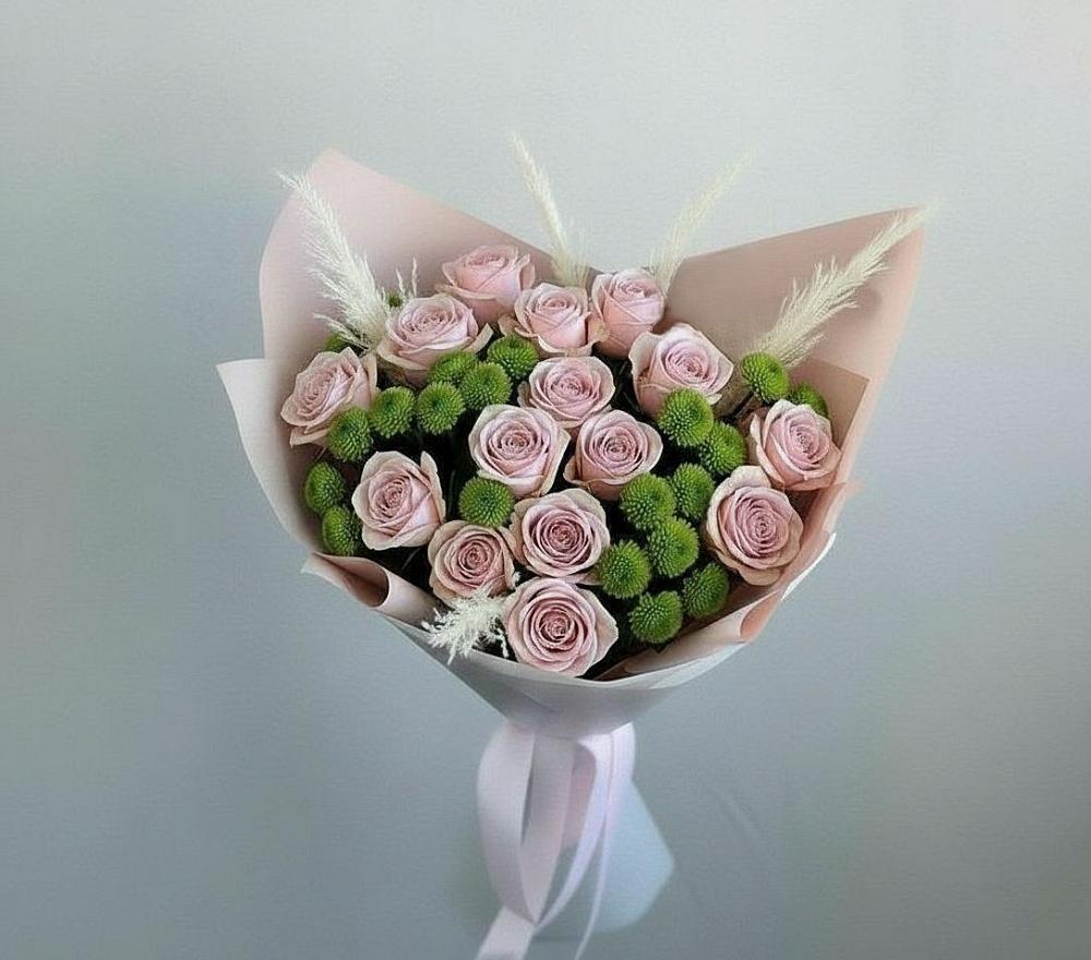 Букет цветов из: Розы и Хризантемы в Борзе