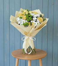 Букет цветов из:  Хризантемы и Розы в Борзе