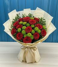 Букет цветов из:  Розы и Хризантемы в Борзе