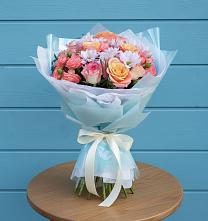 Букет цветов из:  Хризантемы и Розы в Борзе